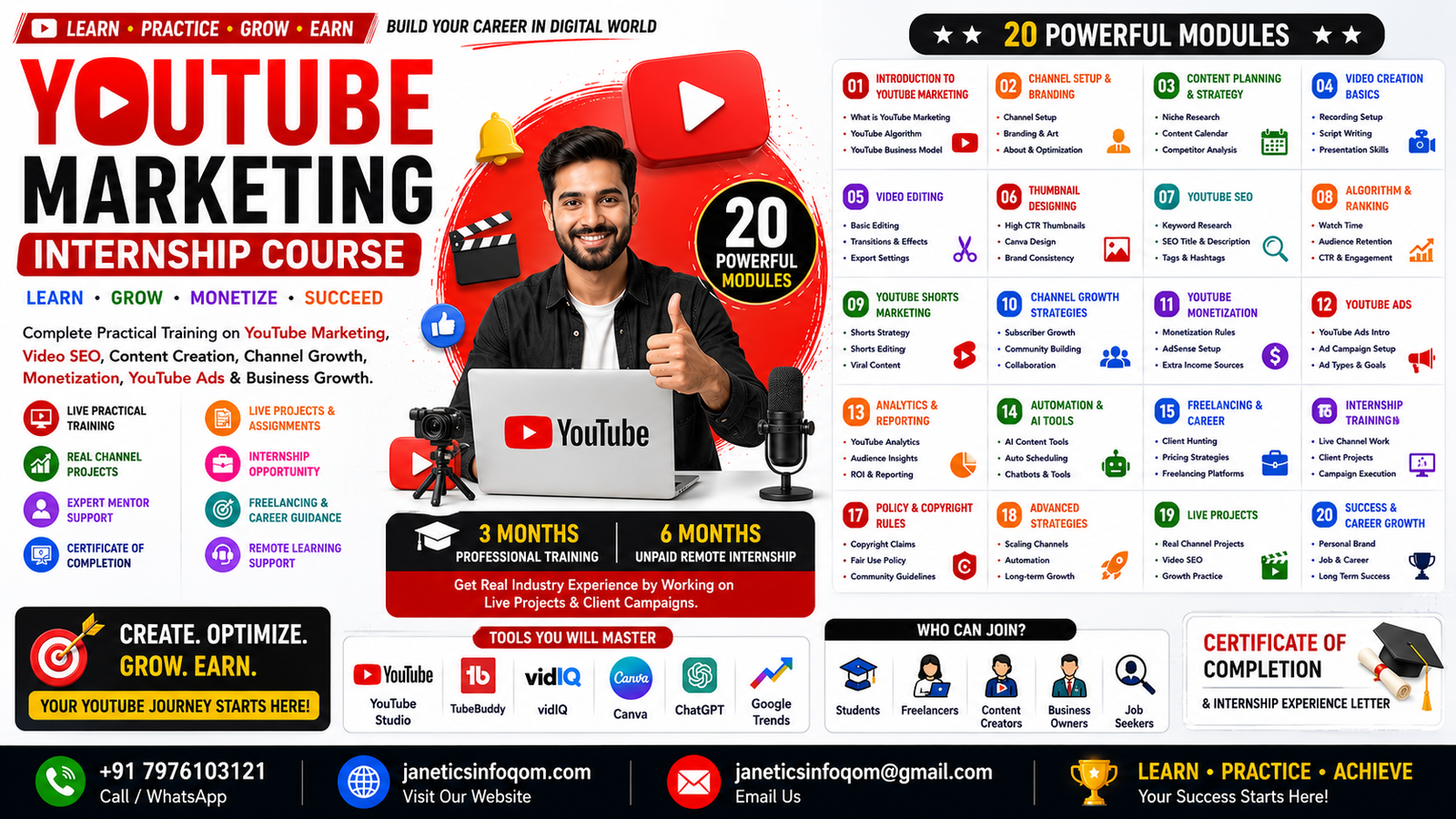 Youtube Marketing Internship Course